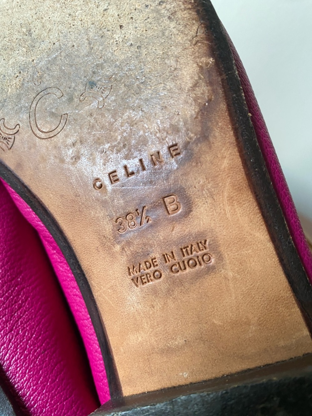 Vintage Celine Pink Leather Loafers - Picture 6 of 9